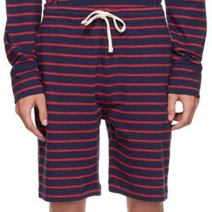 Polo Ralph Lauren Cotton Linen Striped Shorts Navy / Red